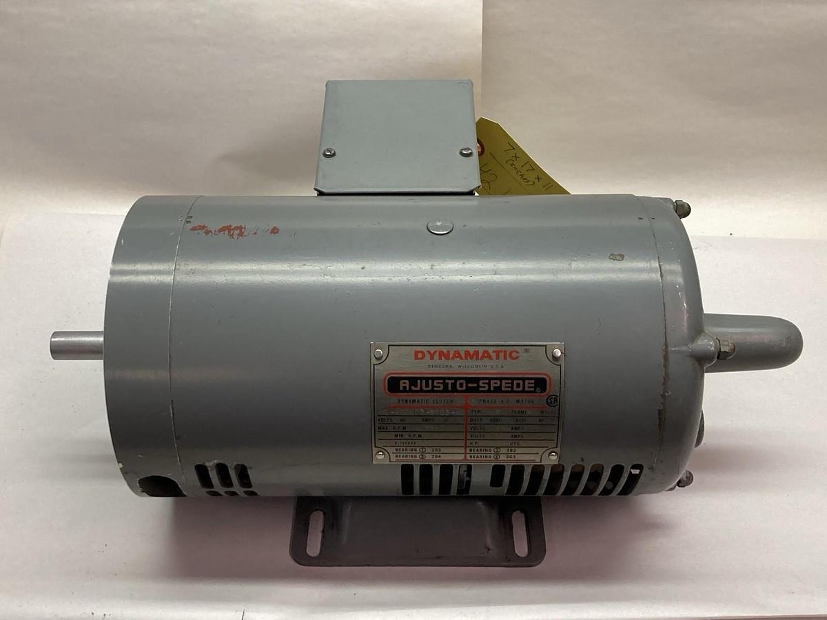 Used Dynamatic,M1-400003-5023-WE,AC Motor 3300RPM Type P Frame M564S 1/2Hp 230/460V