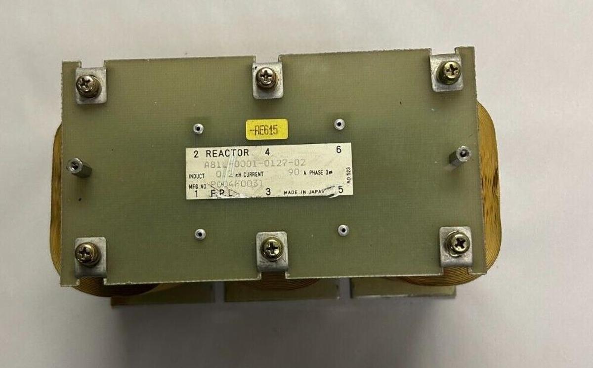Used FANUC,A81L-0001-0127-02,LINE REACTOR 90A .2MH 3PH