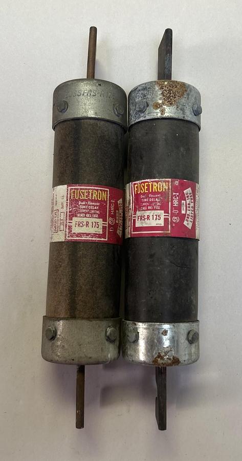 Used BUSSMANN,FRS-R-175,FUSETRON FUSE 175A 600V LOT OF 2