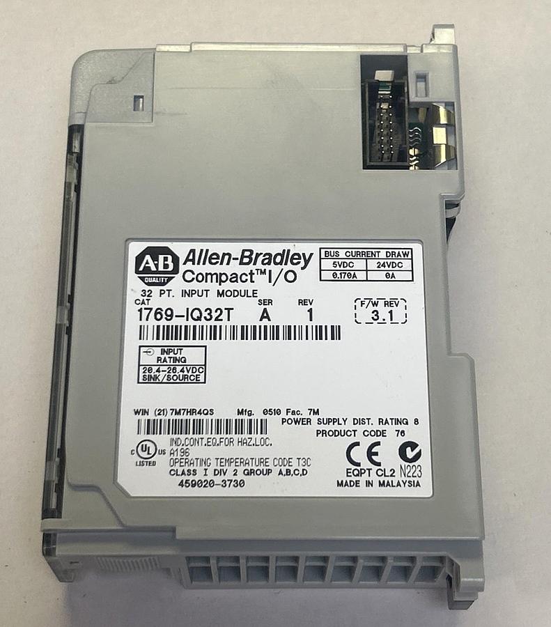 Used ALLEN BRADLEY,1769-IQ32T,INPUT MODULE