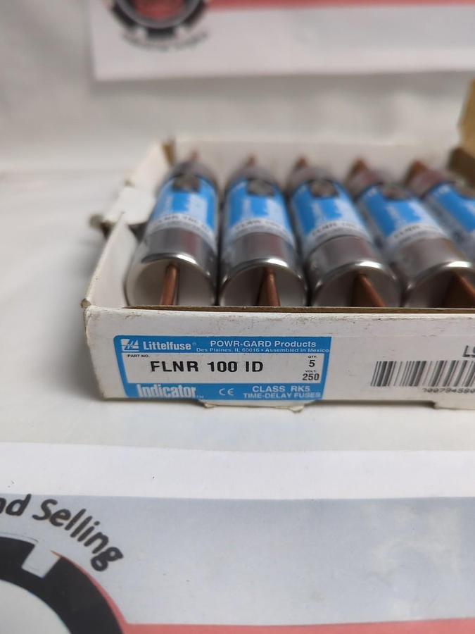 LITTELFUSE,FLNR-100ID,INDICATOR 100 AMP FUSE LOT OF 5 NOS