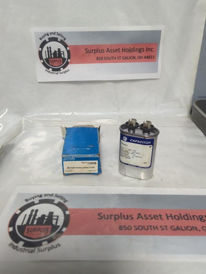 MARS,12008,MOTOR RUN CAPACITOR 10MFD 370VAC NOS