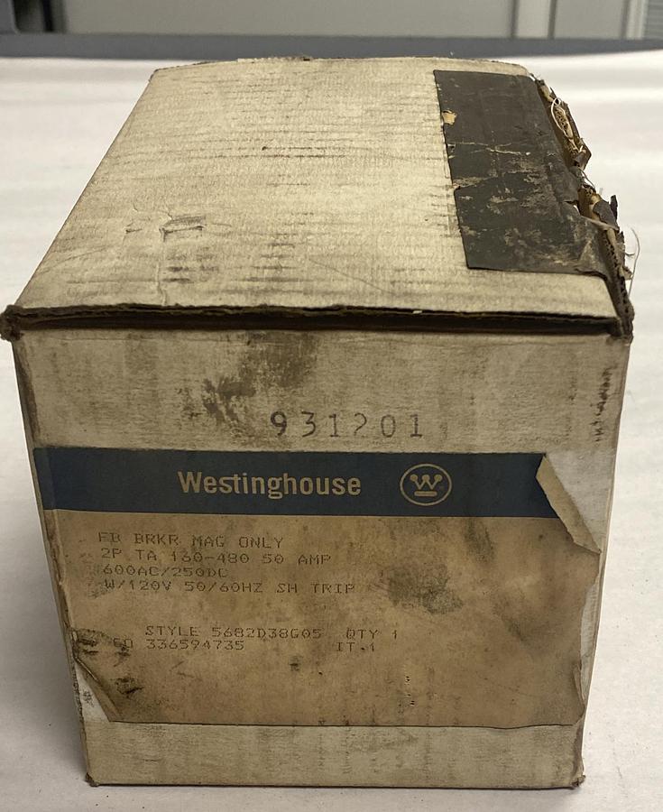 Westinghouse,5682D38G05,Circuit Breaker Mag Only 50Amp 600V 2 Pole New