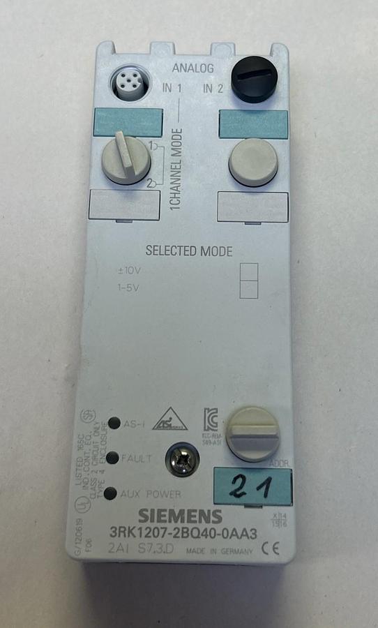 Used SIEMENS,3RK1207-2BQ40-0AA3,COMPACT INPUT MODULE