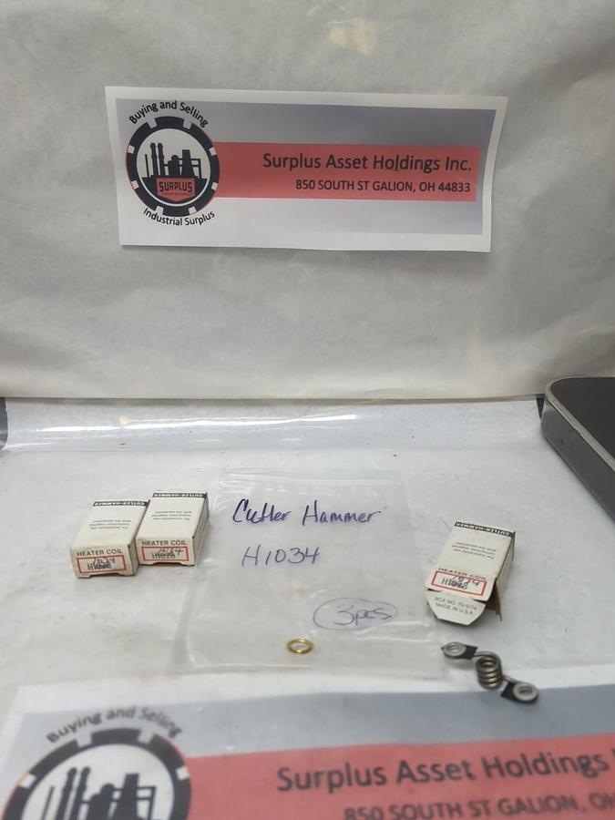 CUTLER HAMMER,H1034,THERMAL OVERLOAD HEATER ELEMENT LOT OF 3 NOS