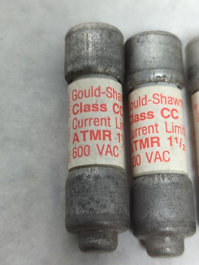 GOULD,ATMR 1-1/2,1-1/2 AMP 600V FUSE LOT OF 4 NOS