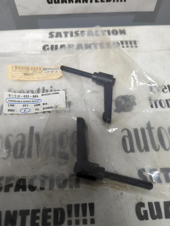 M8,50MM,PUSH BUTTON LEVEL ADJUSTABLE HANDLE MALE THREADED STUD LOT OF 2