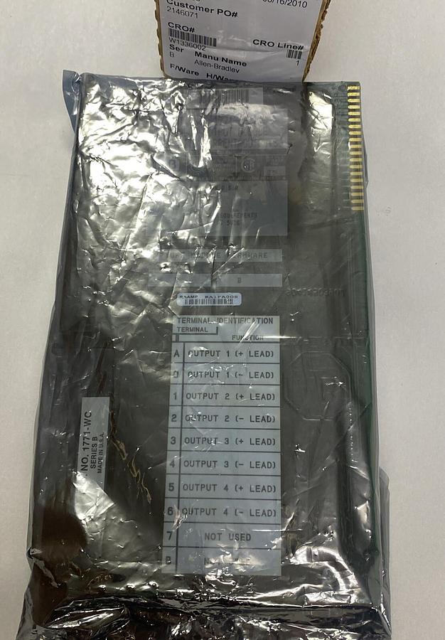 Used ALLEN BRADLEY,1771-OFE2,SER B ANALOG OUTPUT MODULE REFURBISHED