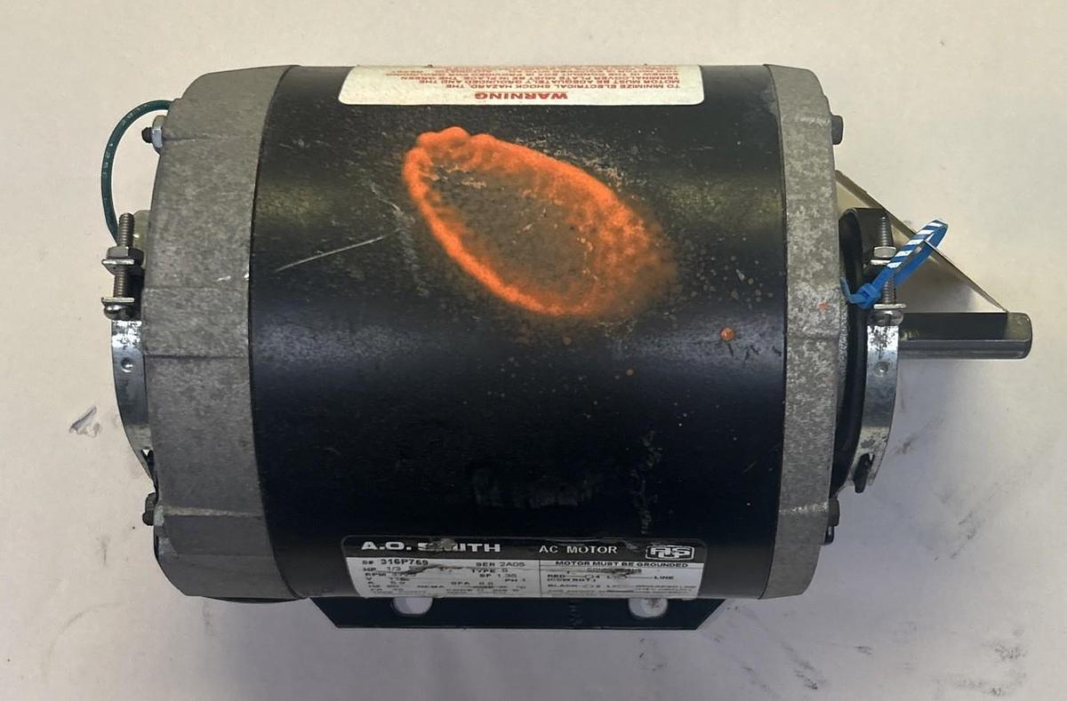 Used AO SMITH,316P759,AC MOTOR 1/3HP 115V 1725RPM 1PH 48 FRAME
