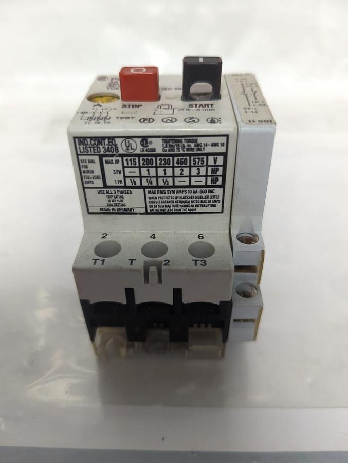Used MOELLER,PKZM 1-4,MOTOR STARTER/CIRCUIT BREAKER 3P 4A 660V PRE-OWNED