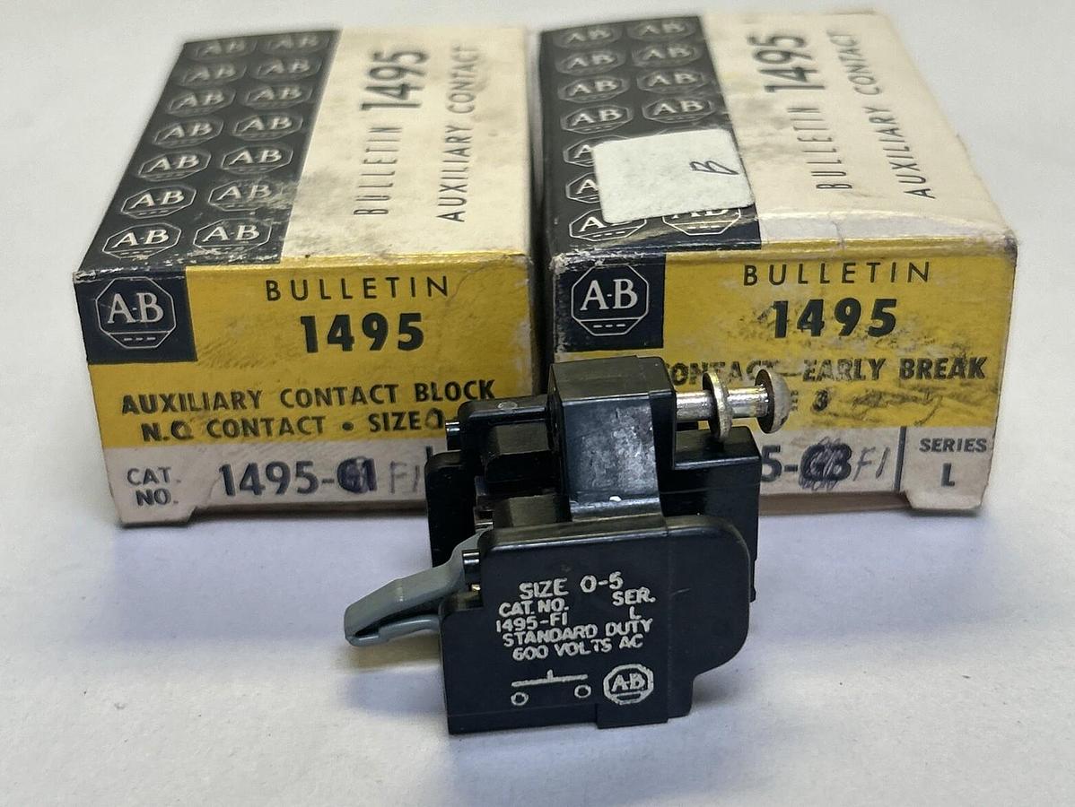 ALLEN-BRADLEY,1495-F1,AUXILIARY CONTACT LOT OF 2 NOS