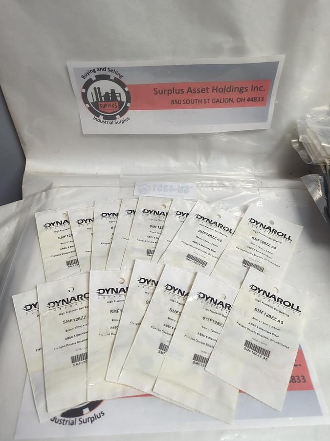 DYNAROLL,SMF128ZZ-A5,HIGH PRECISION BALL BEARING 8X12X3.5MM LOT OF 15
