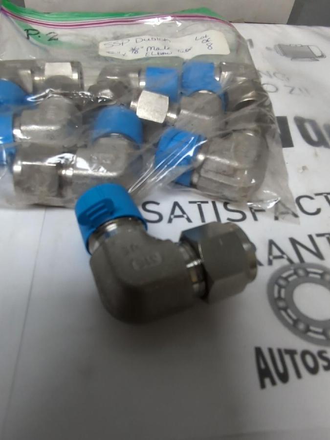 SSP DUOLOK,NA,1/2 IN TUBE X 3/8 IN TUBE UNION ELBOW LOT OF 8 NOS