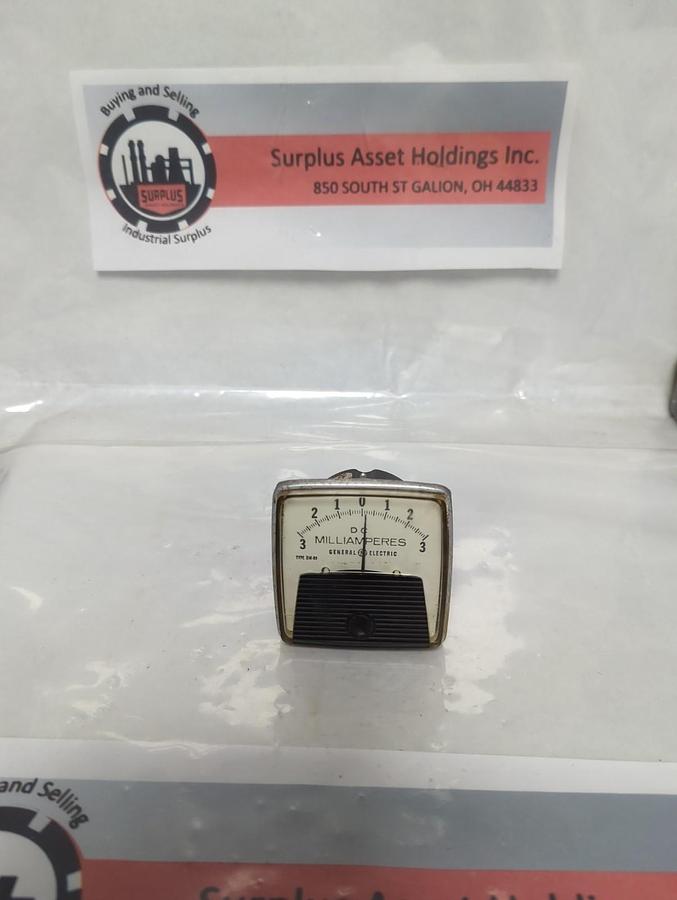 Used GENERAL ELECTRIC,3-0-3,PANEL METER 3-0-3 DC MILLIAMPERES PRE-OWNED
