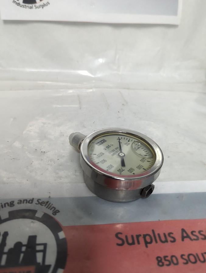 ABM,0-1000,PRESSURE GAUGE 0-1000PSI NOS