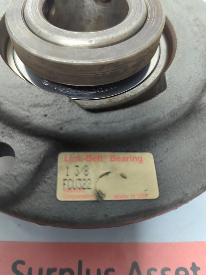 Used LINK BELT,FCU-322,FLANGE BEARING 4-BOLT 1-3/8 INCH BORE PRE-OWNED