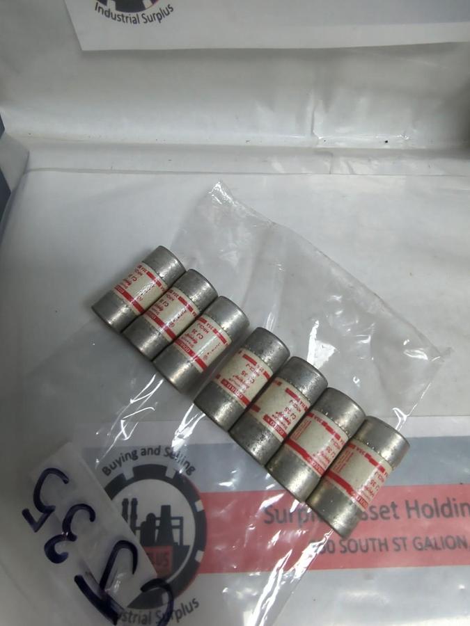 Used GOULD SHAWMUT,CJ35,CLASS J FUSE 35 AMP LOT OF 7 PRE-OWNED