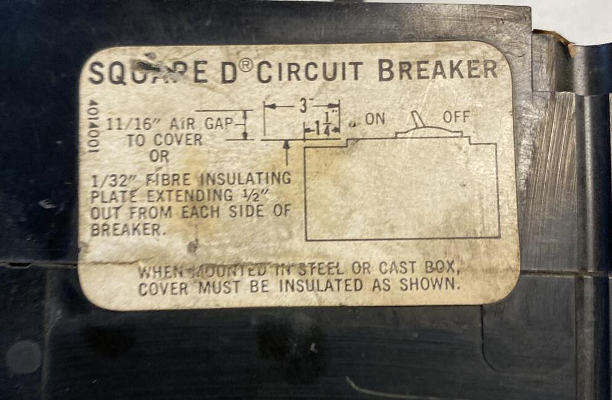Used Square D,FAL24025,Circuit Breaker 25AMP 480V 2 Pole