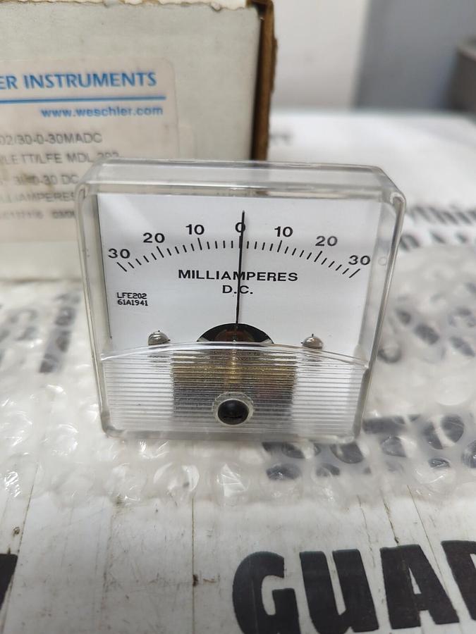 WESCHLER,LF/202/30-0-30MADC R/S: 30-0-30DC,PANEL METER NOS