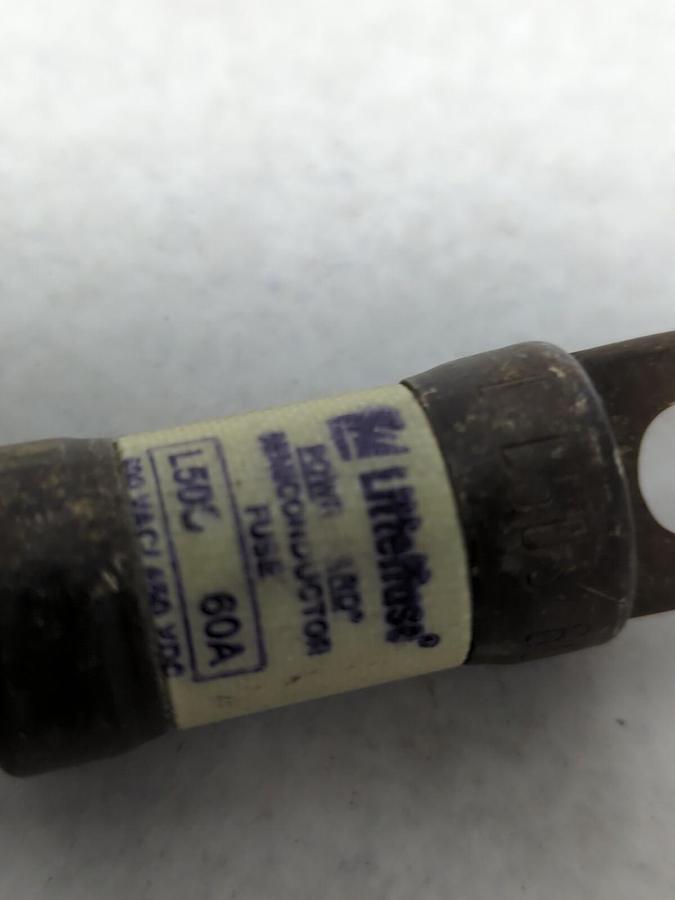 Used LITTELFUSE,L50S,SEMI-CONDUCTOR 60 AMP FUSE PRE-OWNED