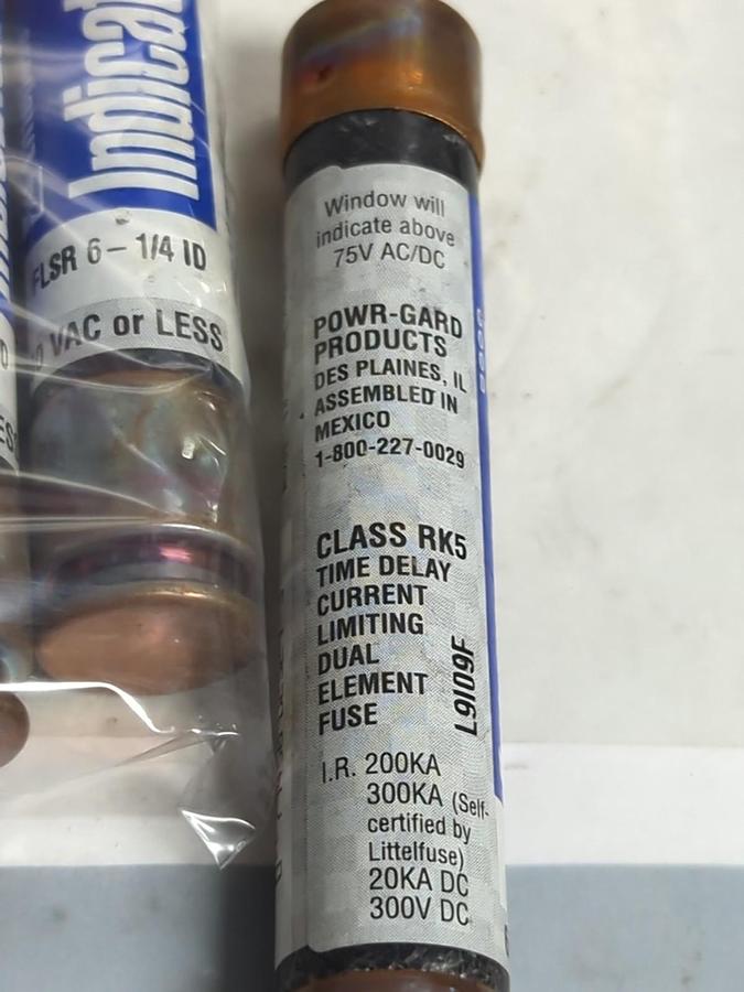 Used LITTELFUSE,FLSR-6-1/4ID,INDICATOR FUSE 6-1/4 AMP LOT OF 10 PRE-OWNED