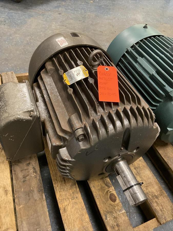 Used Baldor,M1753T,25Hp Motor 1760/870RPM 460V Frame 286T