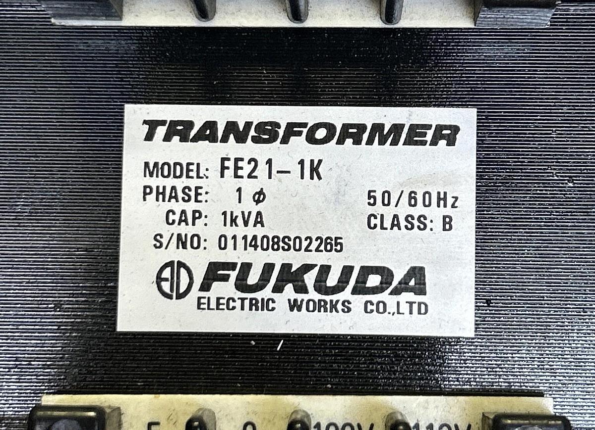 Used FUKUDA,FE21-1K,TRANSFORMER 1KVA