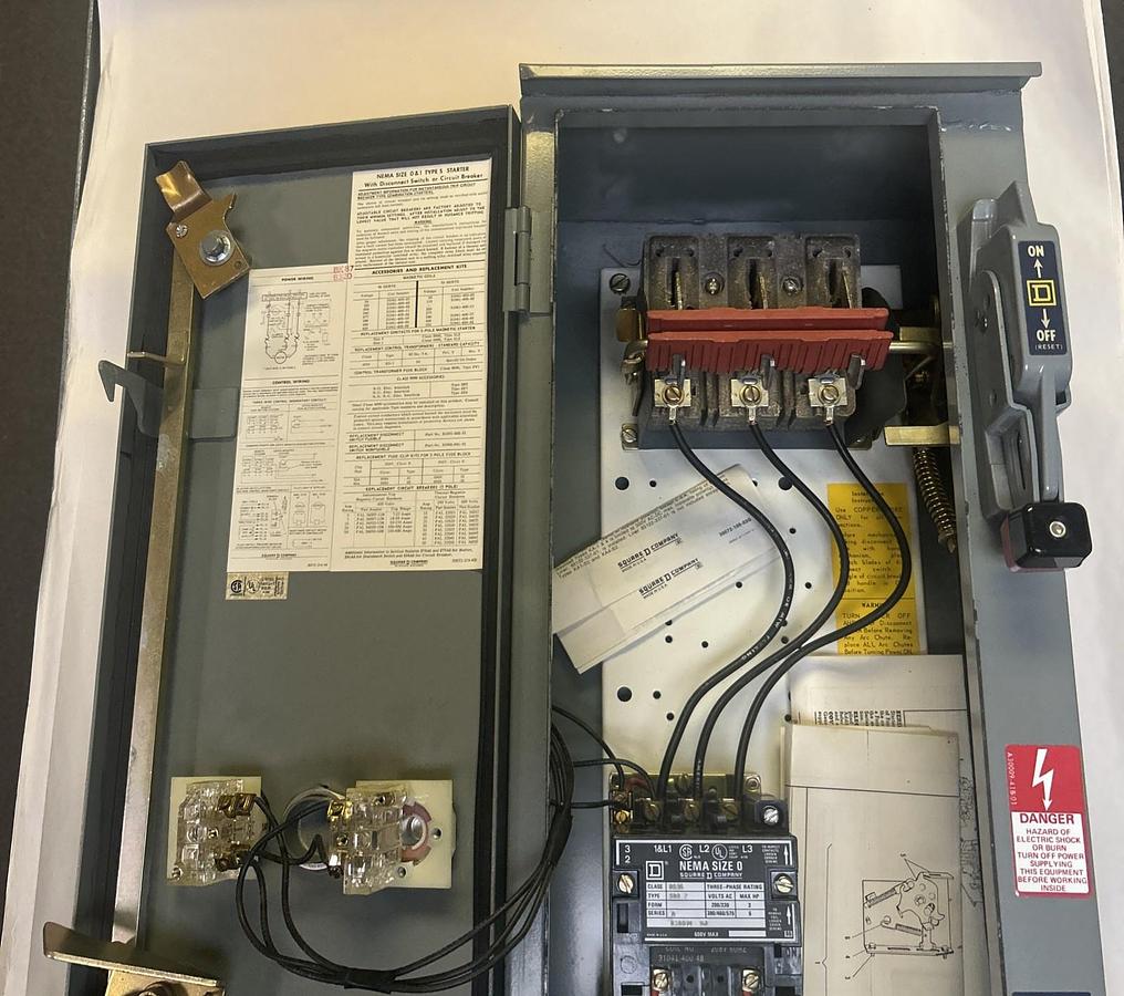 SQUARE D,8538SBA21,COMBINATION MOTOR STARTER SIZE 0 30A 600V NOS