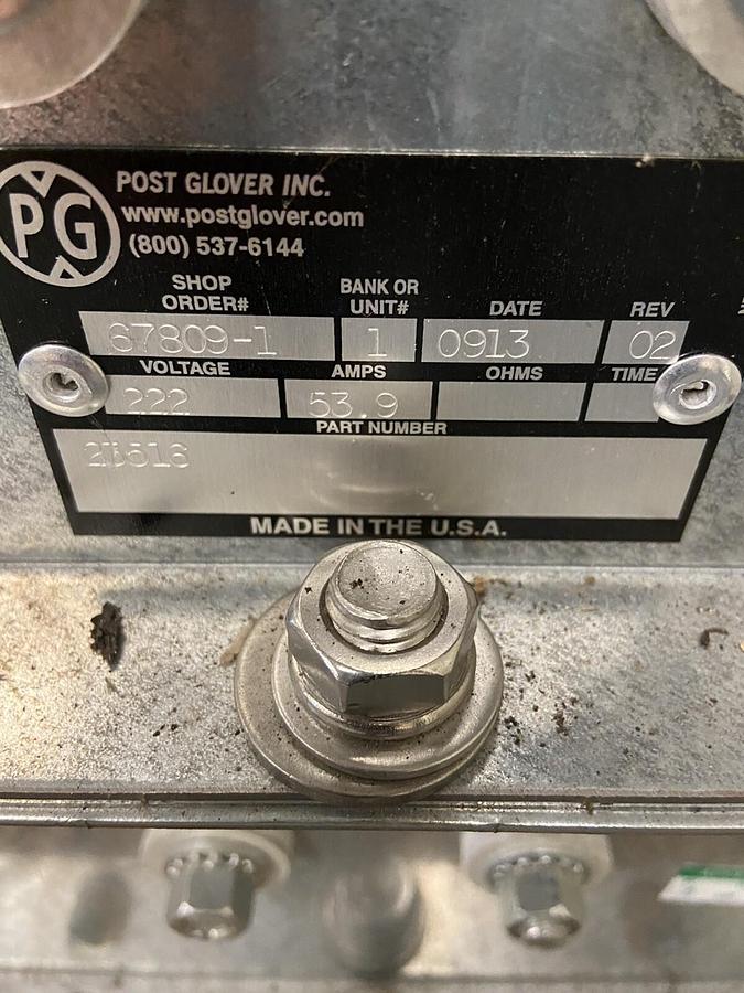 Used Post Glover,23516,Resistor 222V 53.9A NOS