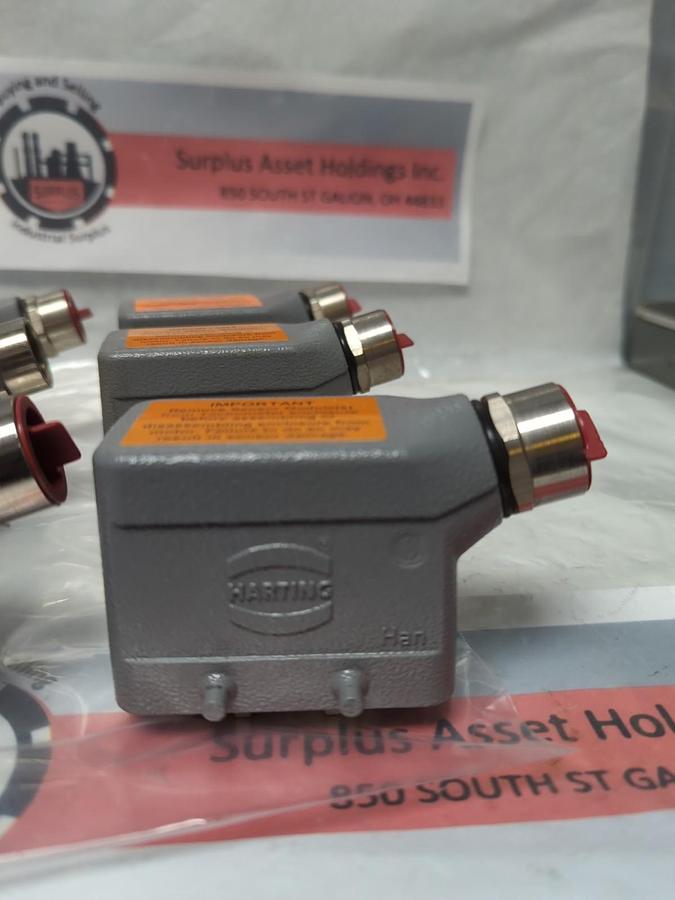 HARTING,10E-F-S,10-PIN CONNECTOR 16A 500V 60V 3 LOT OF 6 NOS