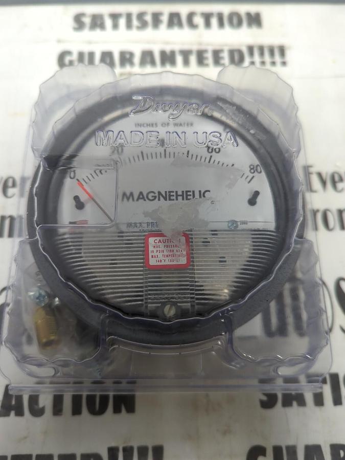 DWYER,2080 W46AE,MAGNETIC DIFFERENTIAL PRESSURE GAUGE 4 INCH NEW