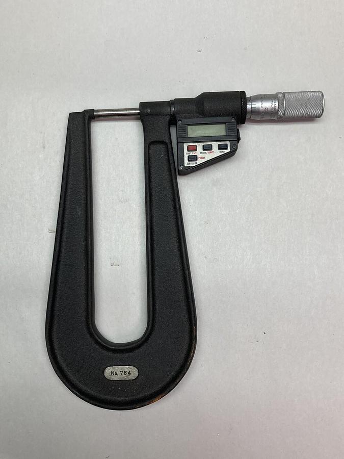 Used Starrett,764,Digital Deep Throat Sheet Metasl Micrometer