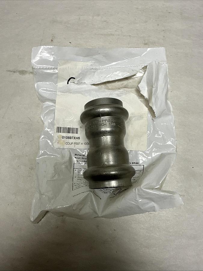 Used Vic-Press,P597,Coupling 1" SCH 10 304SS