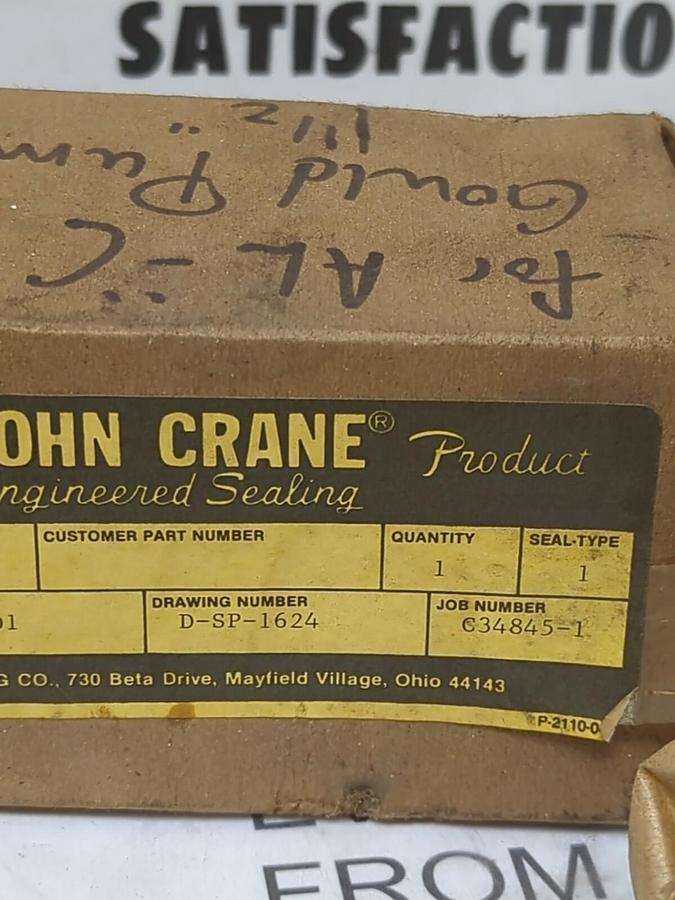 JOHN CRANE,D-SP-1624,MECHANICAL SEAL 1-1/2 INCH NOS