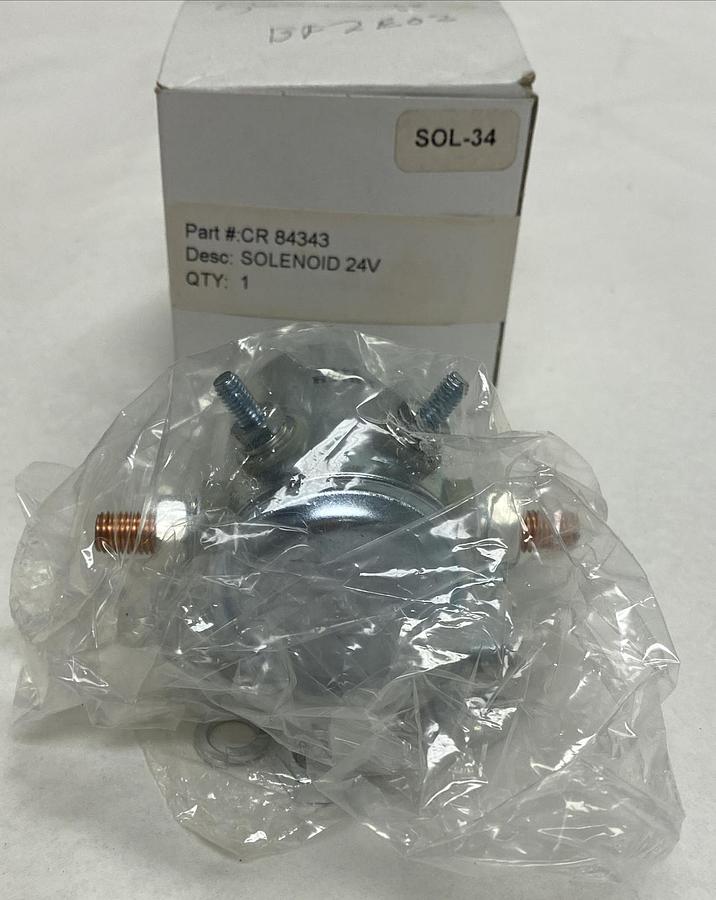Used CROWN ELECTRIC,CR84343,SOLENOID 24V NEW