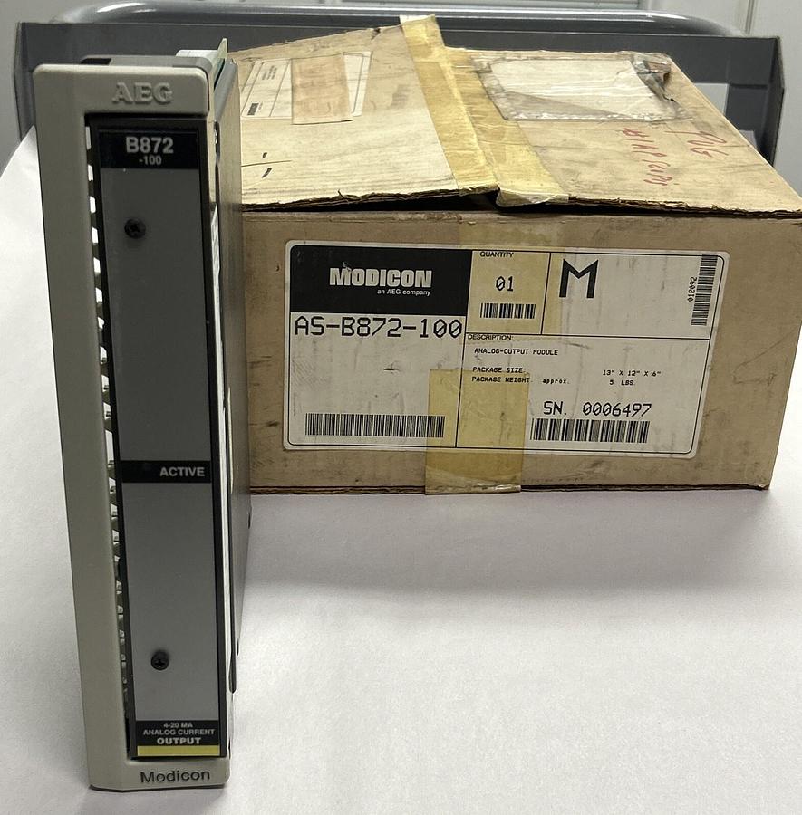 Used MODICON,AS-B872-100,ANALOG OUTPUT MODULE NOS