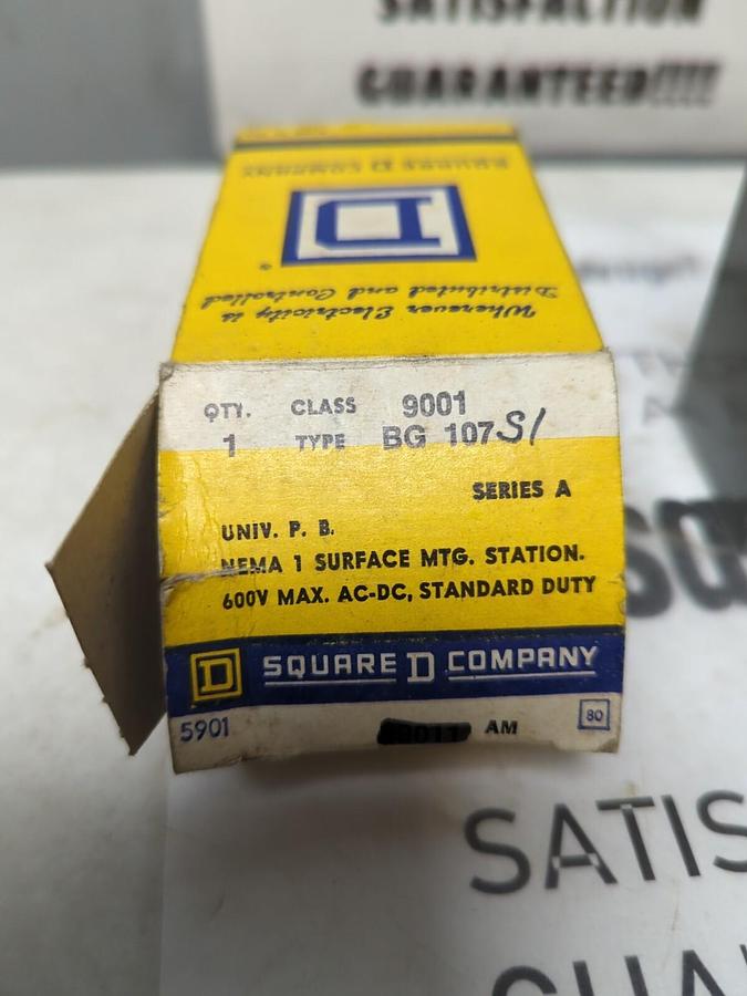 SQUARE D,BG107S1,CLASS 9001 SERIES A PUSH BUTTON CONTROL STATION NOS
