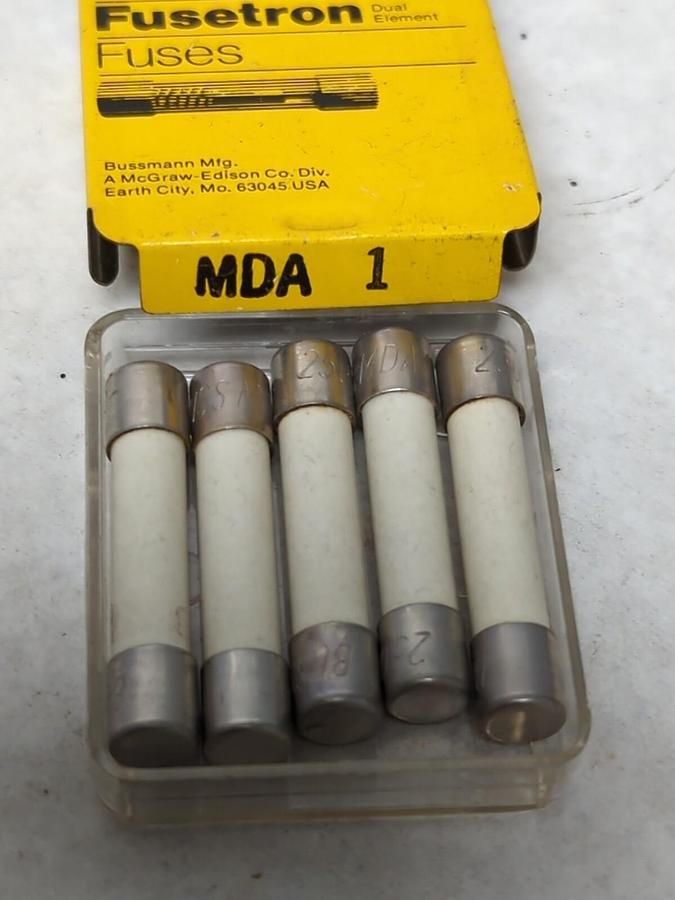 COOPER BUSSMANN,MDA 1,CERAMIC FUSE PACK OF 5 NOS