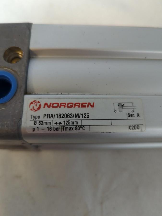 Used NORGREN,PRA/182063/M/125,SERIES A PNEUMATIC CYLINDER 63MM PRE-OWNED