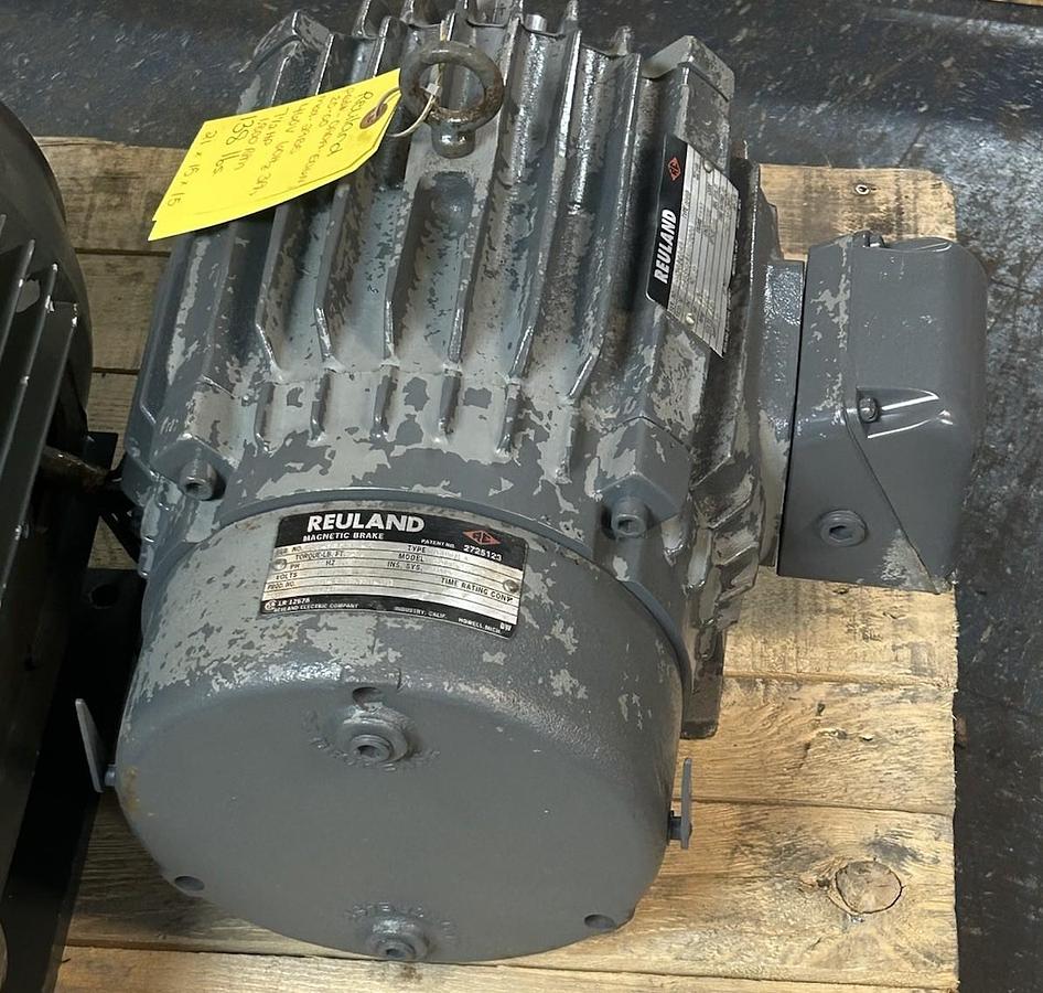 Used REULAND,0075C-XAAB-0008,BRAKE MOTOR 7.5HP 460V 1800RPM 3PH 213T FRAME