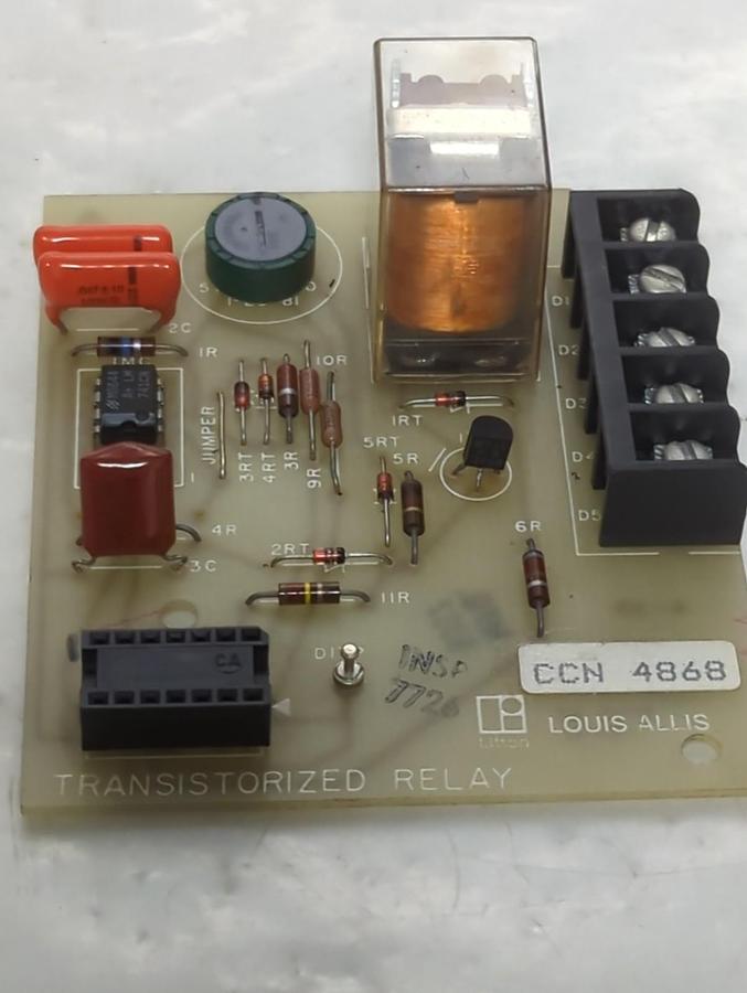 Used LOUIS ALLIS,CCN4868,TRANSISTORIZED RELAY BOARD PRE-OWNED