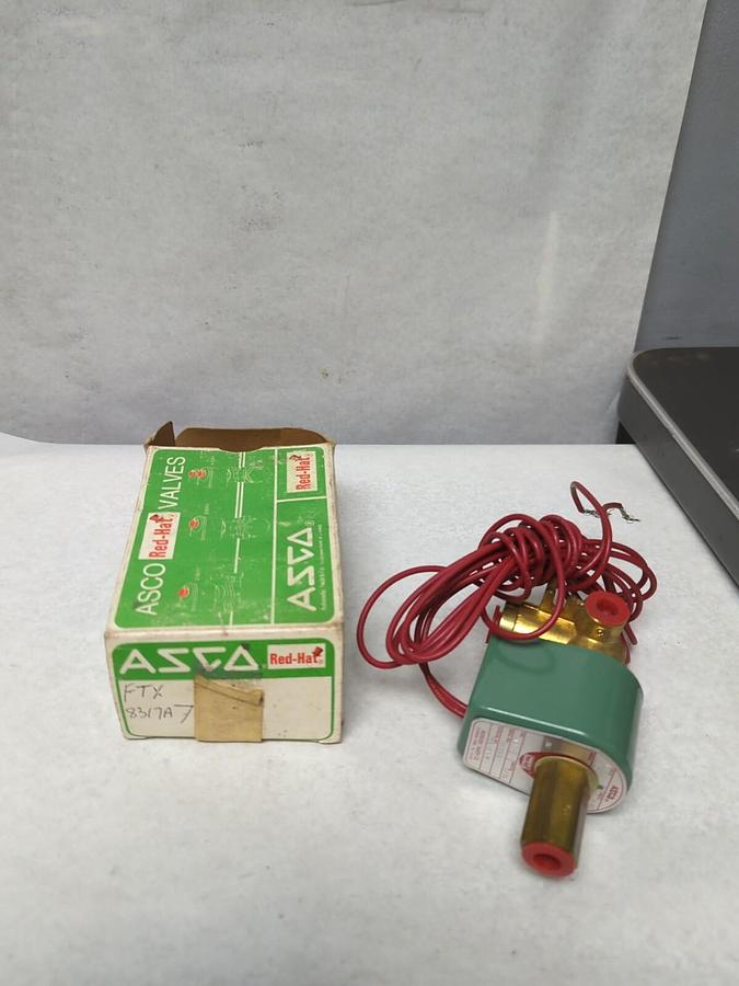 ASCO,FTX 8317A7,PNEUMATIC SOLENOID VALVE 1/4 INCH 110/120V 50/50HZ NOS