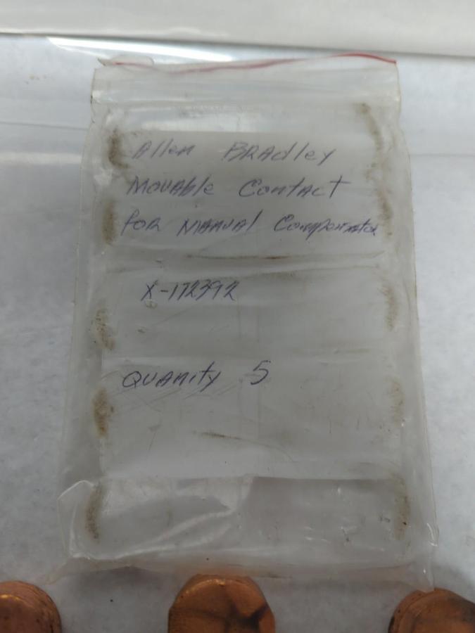 Used ALLEN-BRADLEY,X-172392,MOVABLE CONTACT LOT OF 5 PRE-OWNED