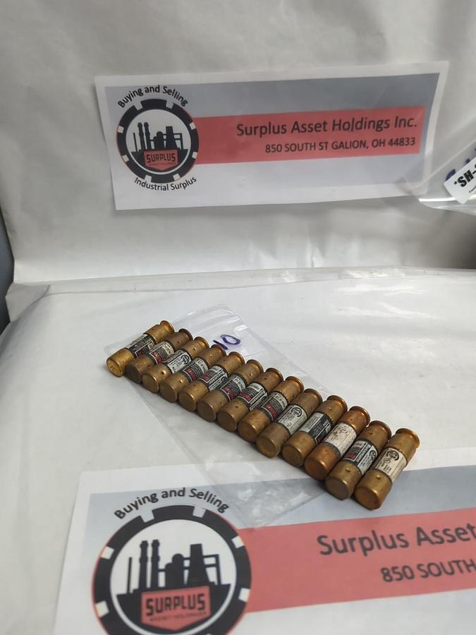 Used COOPER BUSSMANN,FRN-R-10,FUSETRON 10 AMP FUSE LOT OF 13 PRE-OWNED