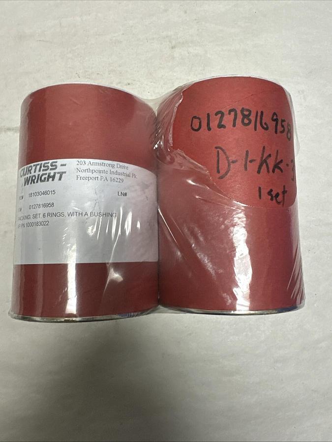 Used Curtiss Wright,0127816958,Packing Set 6 Rings with Bushing