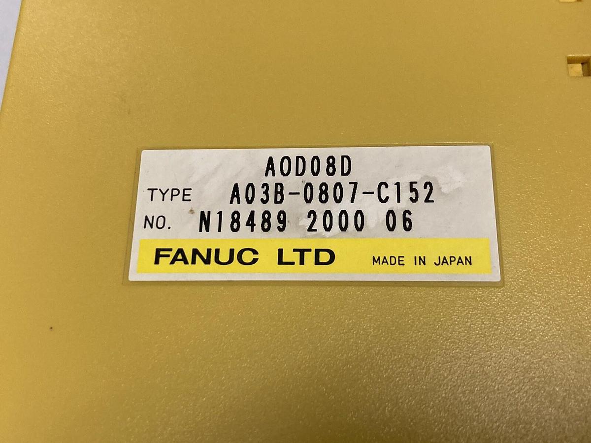 Used Fanuc,A0D08D,Type A03B-0807-C152 I/O Module