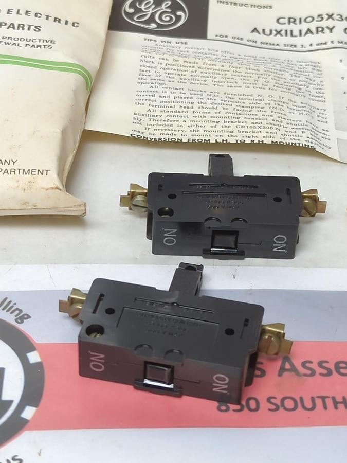 GENERAL ELECTRIC,CR105X300N,AUXILIARY CONTACT KIT FOR SIZE 3-4 NOS