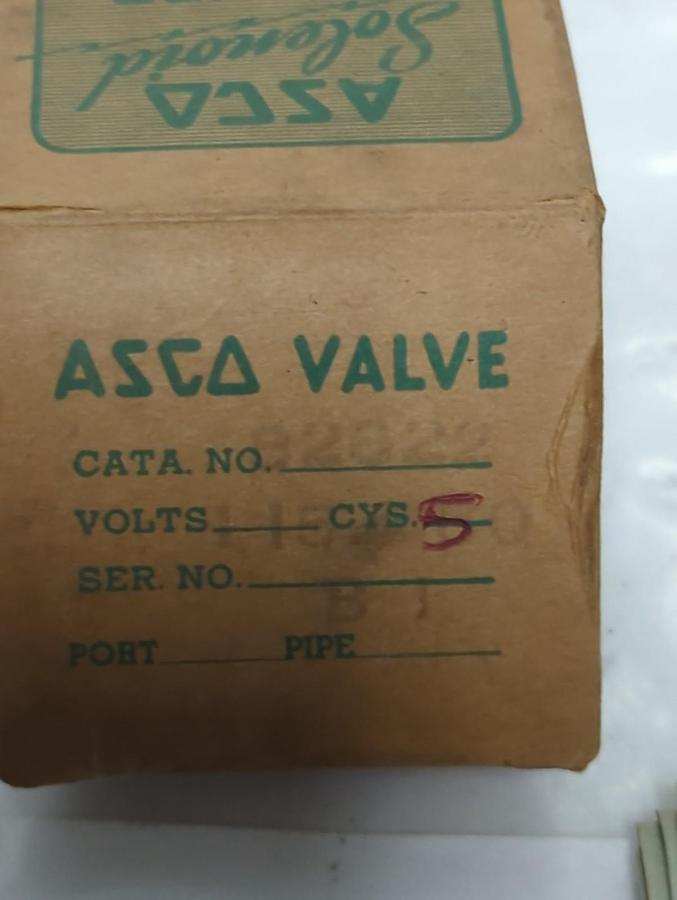 ASCO,82622-B1,SOLENOID VALVE 115V 50CY NOS
