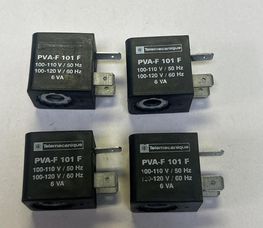 Used TELEMECANIQUE,PVA-F101F,COIL 100-120V LOT OF 4