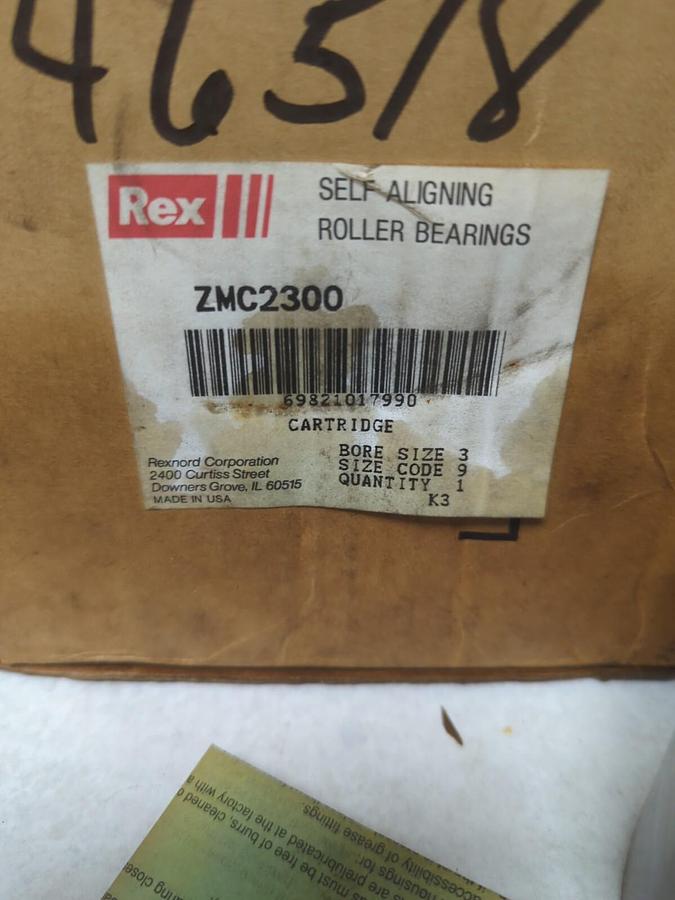 REX,ZMC2300,SPHERICAL ROLLER BEARING CARTRIDGE 3 INCH BORE NOS